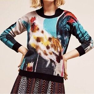 NWOT Anthropologie Womens Rooster Sweater